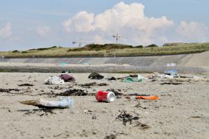 Afval op strand | © VLIZ, Leontien De Wulf